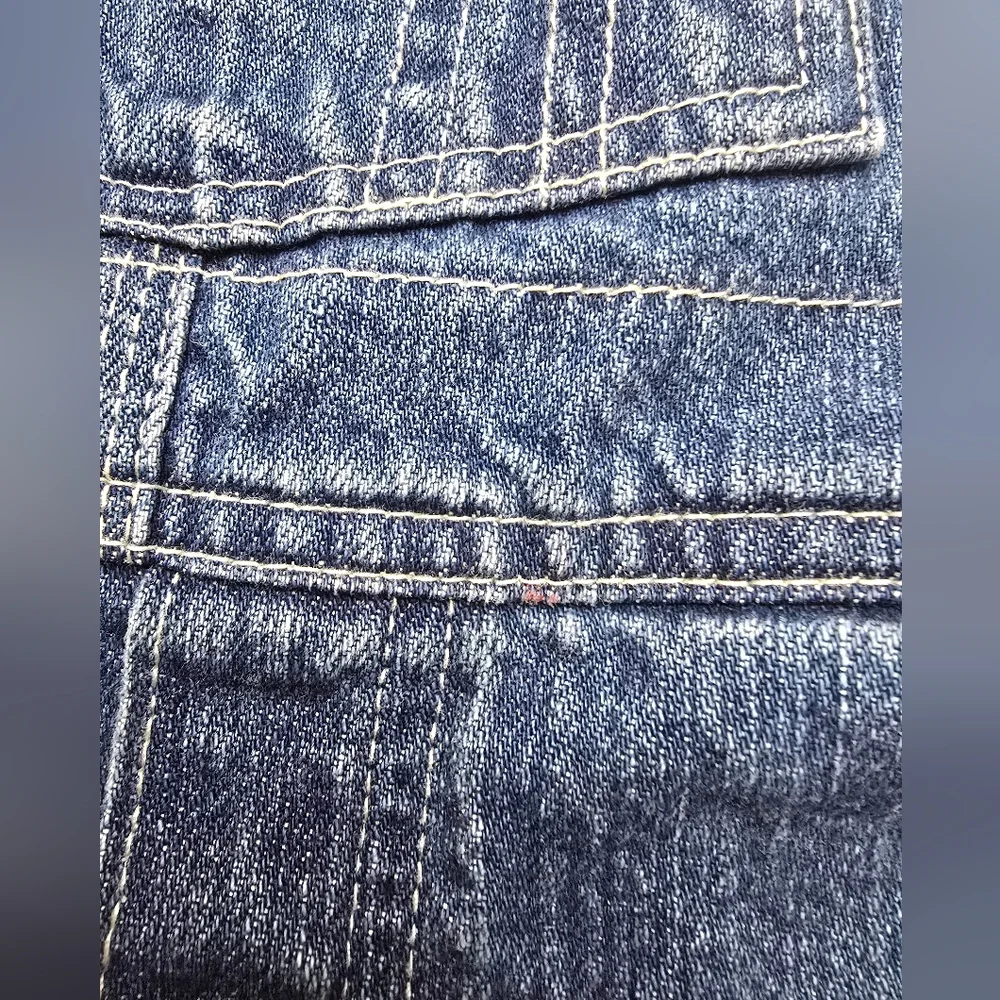 Oshkosh B'Gosh® Shortalls Overalls Baby Med Dark Blue Denim Snap legs Sz 24m